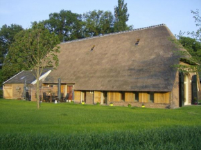 Staying in a thatched barn with bedroom and box bed beautiful view Achterhoek